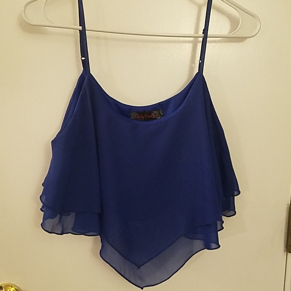 Blue crop top